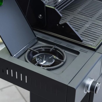 Prime G4S 4 Burner - Barbecue a gas con fornello laterale