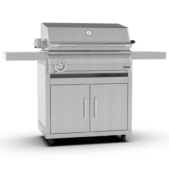 Brabura Barbecue a carbone EMBER 800 inox carrellato
